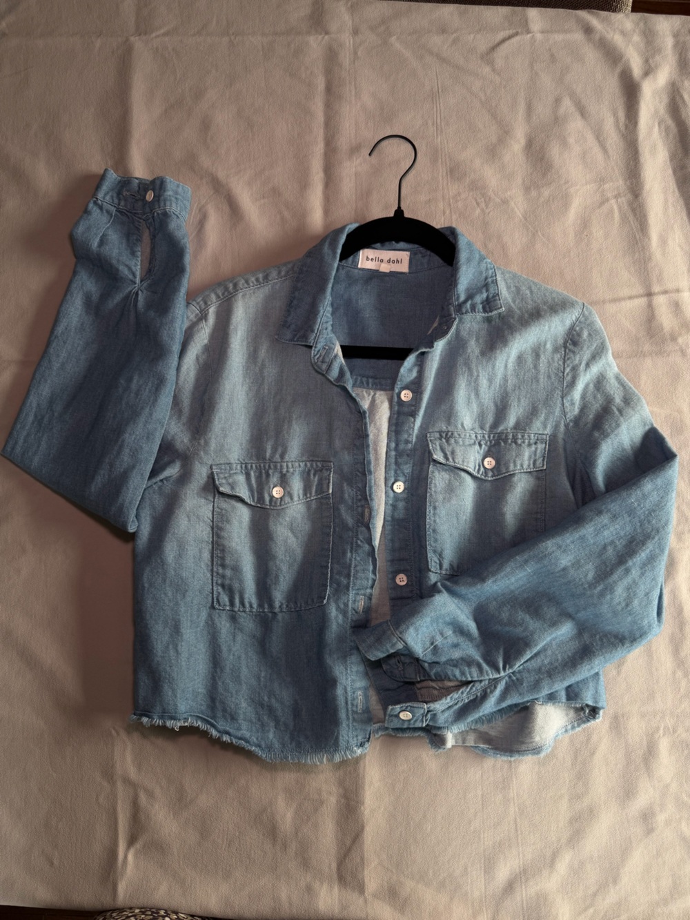 Bella Dahl Soft Denim Cropped Button-up Shirt